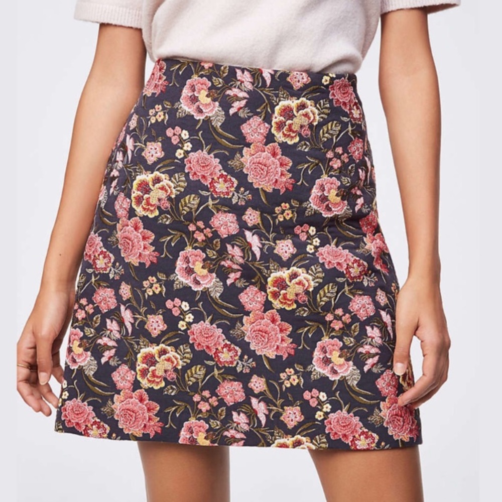 NEW Loft Poppy Bloom Shift Skirt